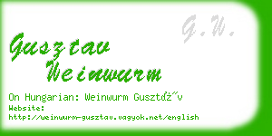 gusztav weinwurm business card